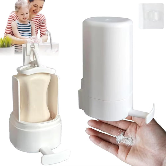 1Pcs Bar Soap Dispenser, Grinder for Bar Soap, Creative Wall-Mounted Soaps Grinding Box, Adjustable Soap Bar Razor Dispenser