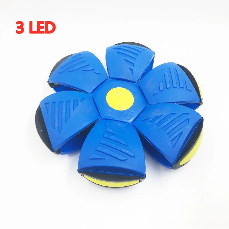 LED Flying UFO Flat Throw Disc Ball with LED Light Toy Kid Outdoor Garden Basketball Game  Throw UFO Disc Balls