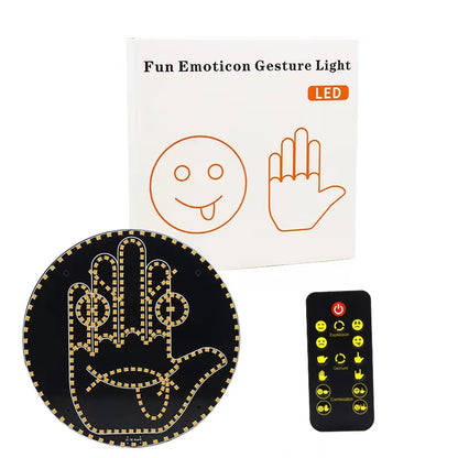 Car Finger Expression Light Remote Control Led Lighting Gesture Light Road Rage Middle Finger Gesture Palm Light Accessories