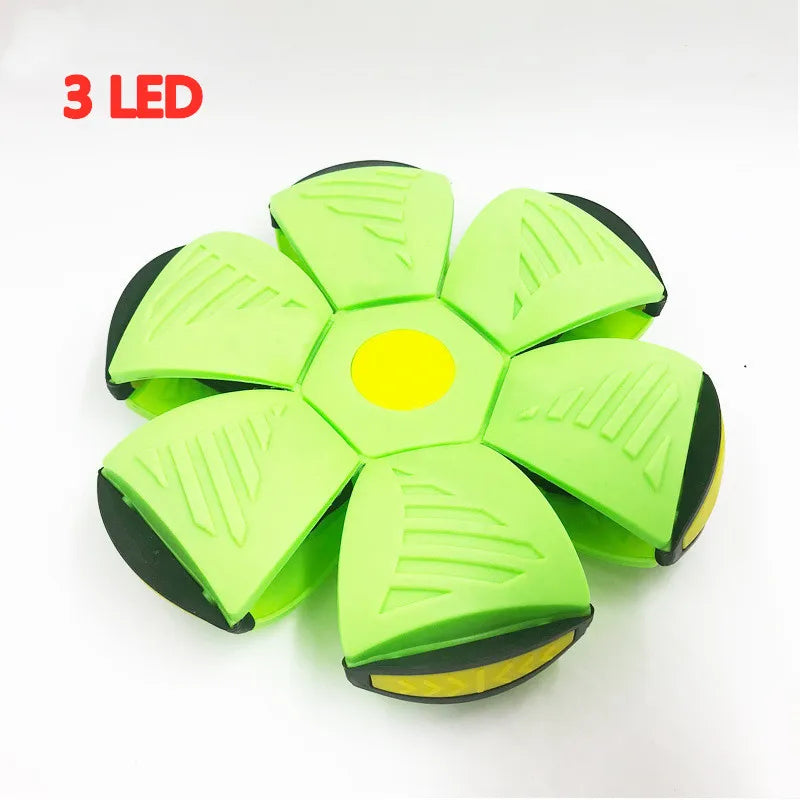 LED Flying UFO Flat Throw Disc Ball with LED Light Toy Kid Outdoor Garden Basketball Game  Throw UFO Disc Balls