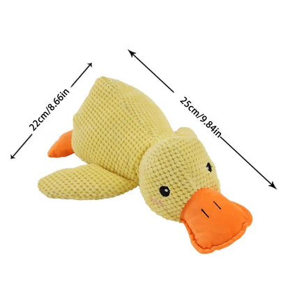 Pet Plush Toy Dog Calming Duck Stuffed Duck Toys Chew Toy Squeaky for Puppy Pet Teeth Cleaning Chew Pillow Toy Pet Supplies