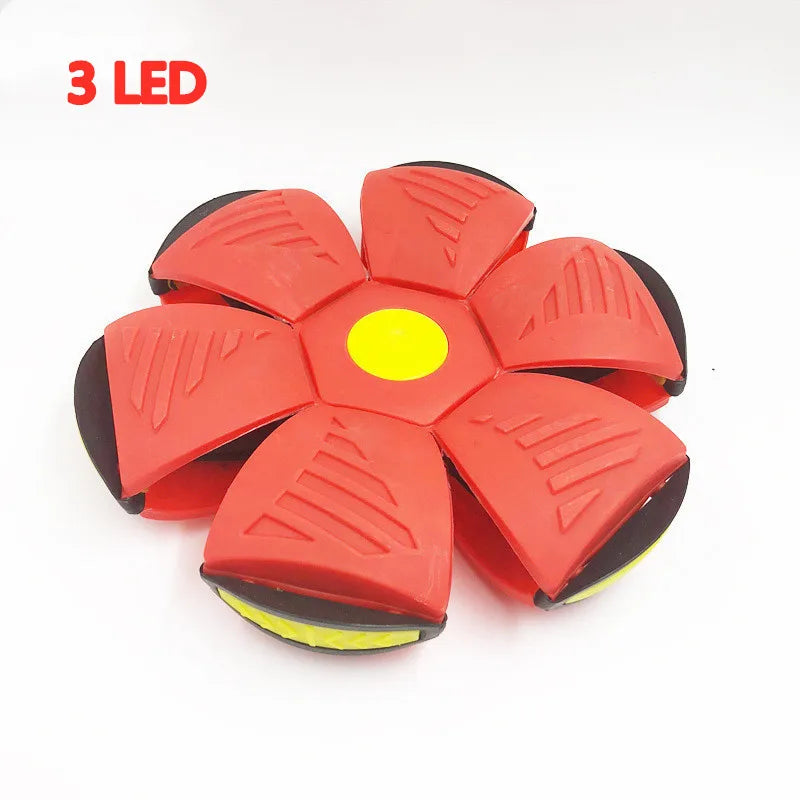 LED Flying UFO Flat Throw Disc Ball with LED Light Toy Kid Outdoor Garden Basketball Game  Throw UFO Disc Balls