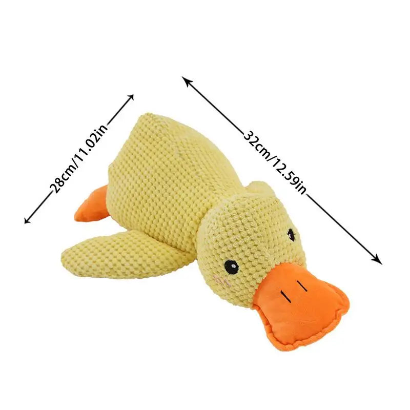 Pet Plush Toy Dog Calming Duck Stuffed Duck Toys Chew Toy Squeaky for Puppy Pet Teeth Cleaning Chew Pillow Toy Pet Supplies