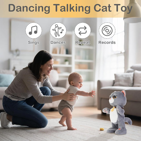 CozyCat Singing and Dancing Interactive Plush Toy - BTL Brands